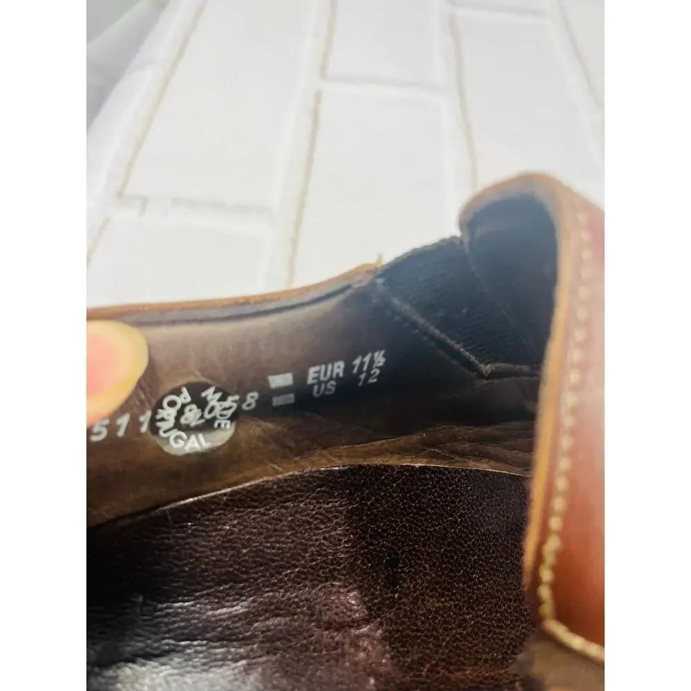Mephisto men's brown leather dress shoes slip on sz 12